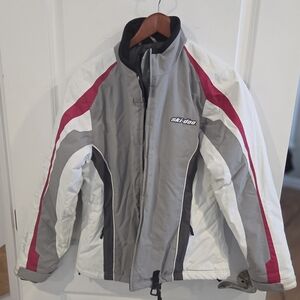 Ski-Doo Gray and White Jacket with Pink Accents Youth Size Medium